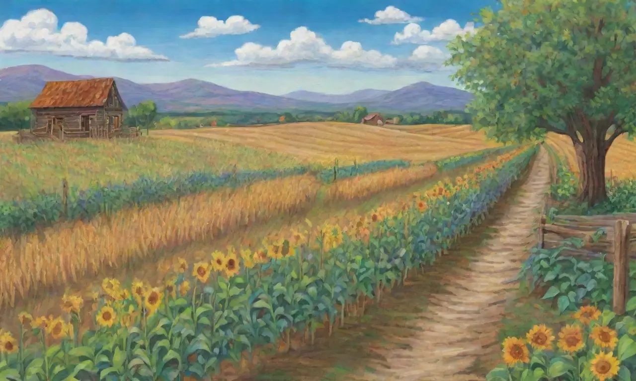 Un paisaje vibrante de campos dorados