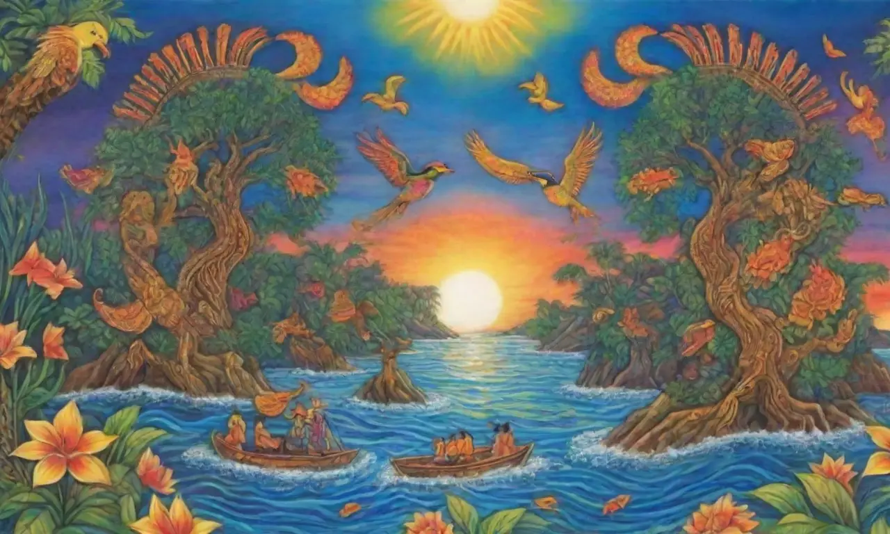 Colores vibrantes, naturaleza exuberante y rituales sagrados en un entorno tropical