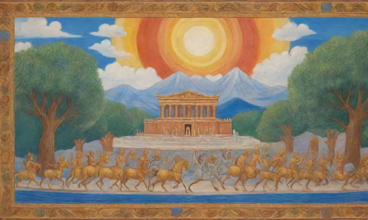 Un vibrante paisaje griego lleno de historia