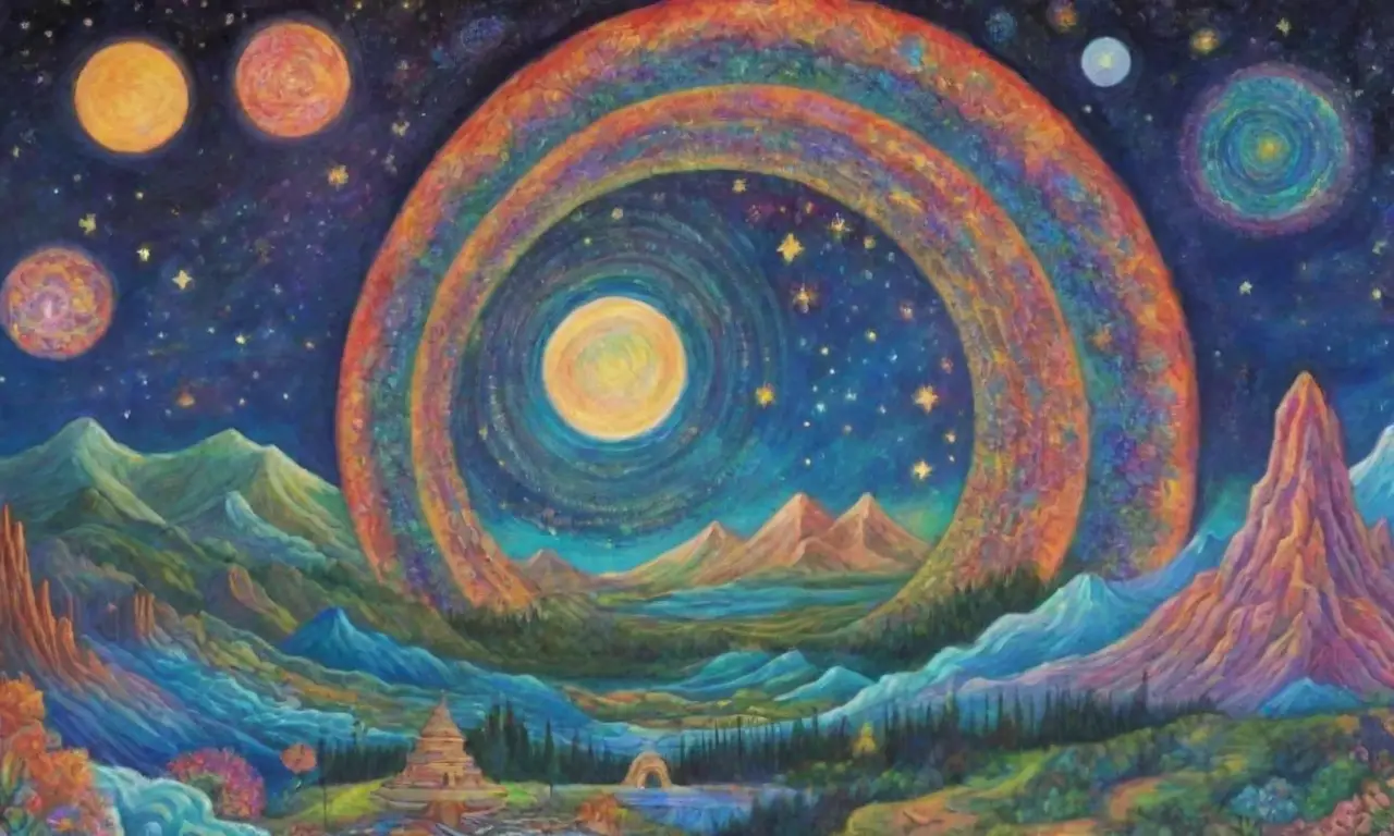 Cuerpos celestiales vibrantes