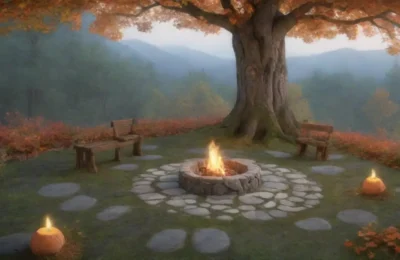 Un bosque sereno con pinos
