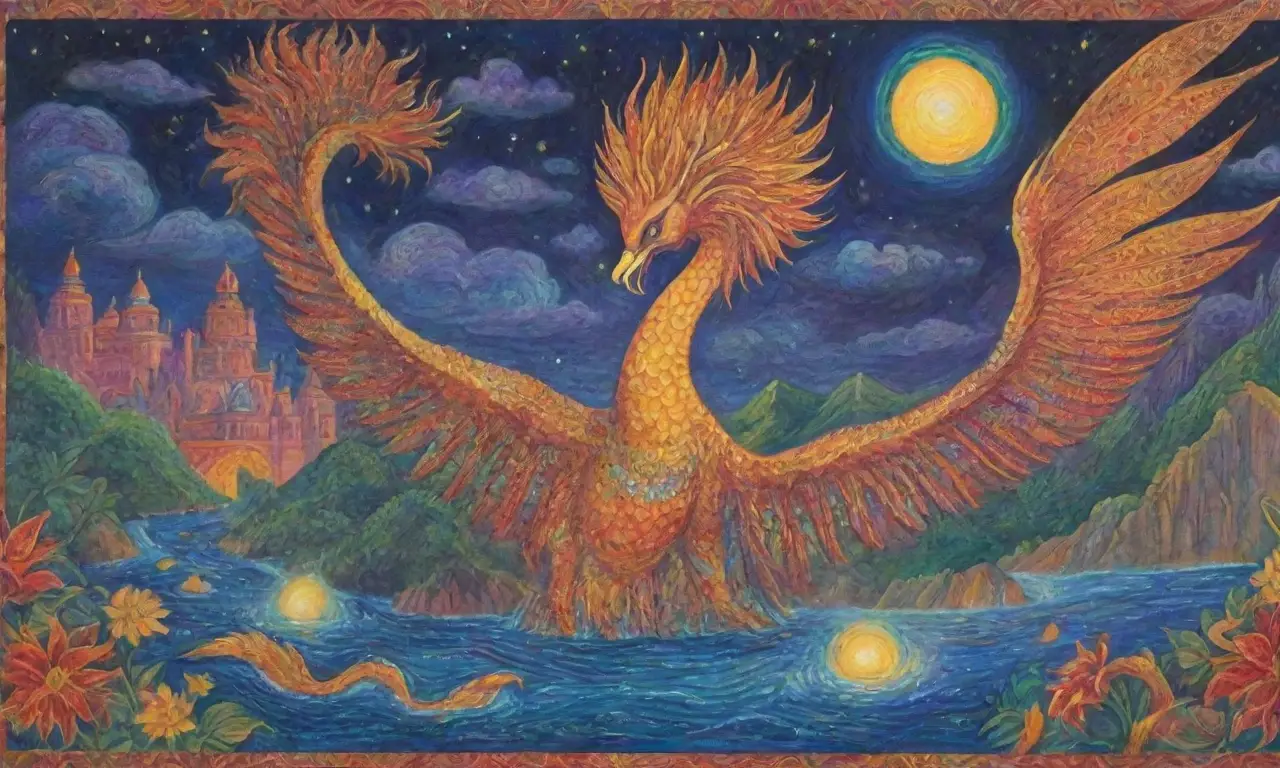 Un tapiz de leyendas vibrantes y criaturas míticas se despliega en un mundo de colores y texturas