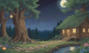 Un bosque mágico con criaturas míticas