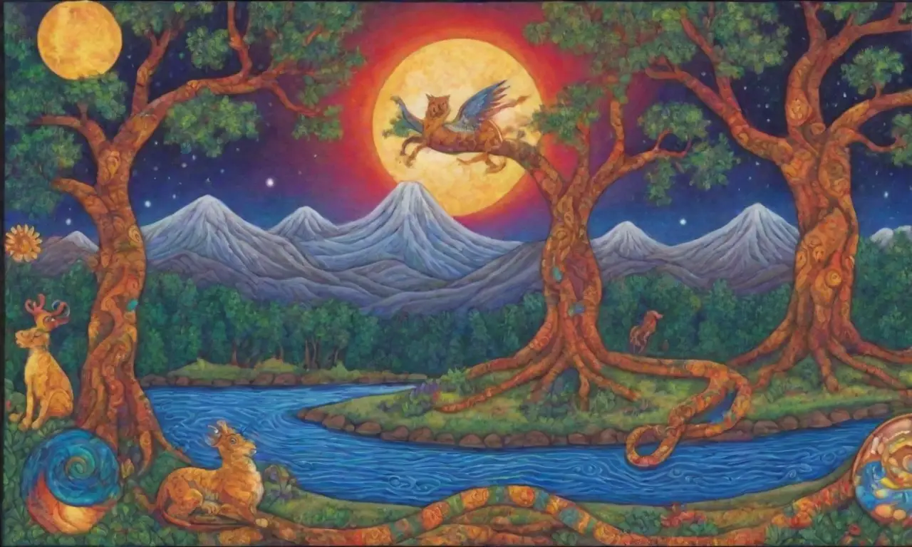 Un paisaje vibrante de colores