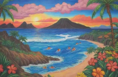 Un paraíso tropical lleno de flores