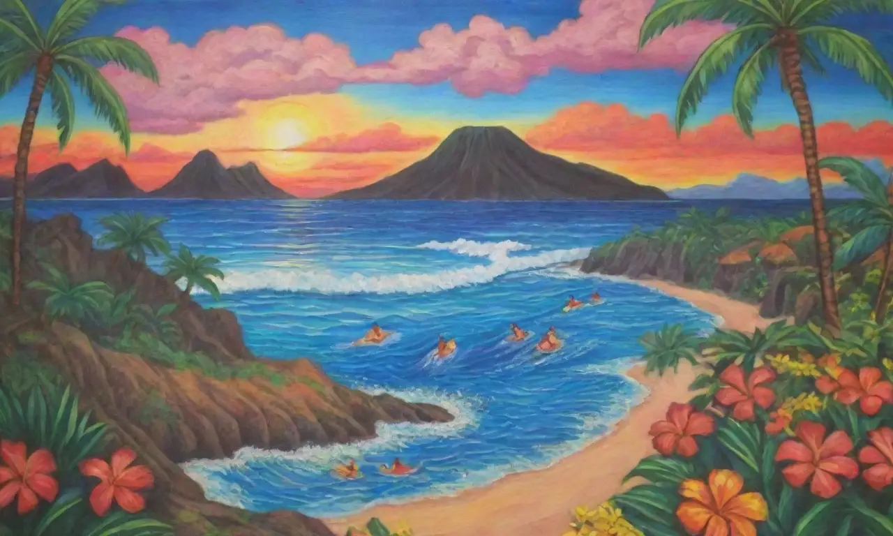 Un paraíso tropical lleno de flores