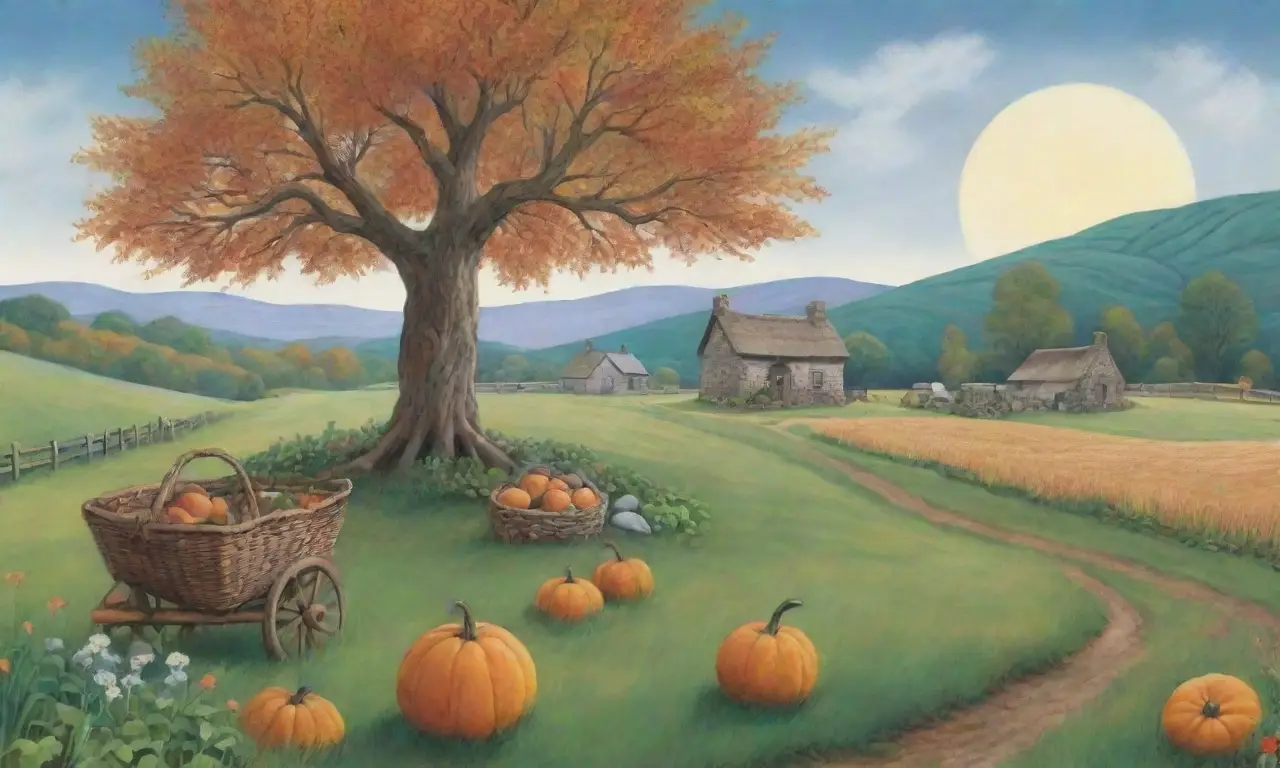 Un paisaje rural vibrante y festivo