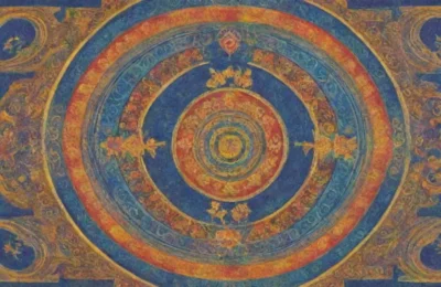 Colores vibrantes y patrones intrincados crean una atmósfera de paz y espiritualidad