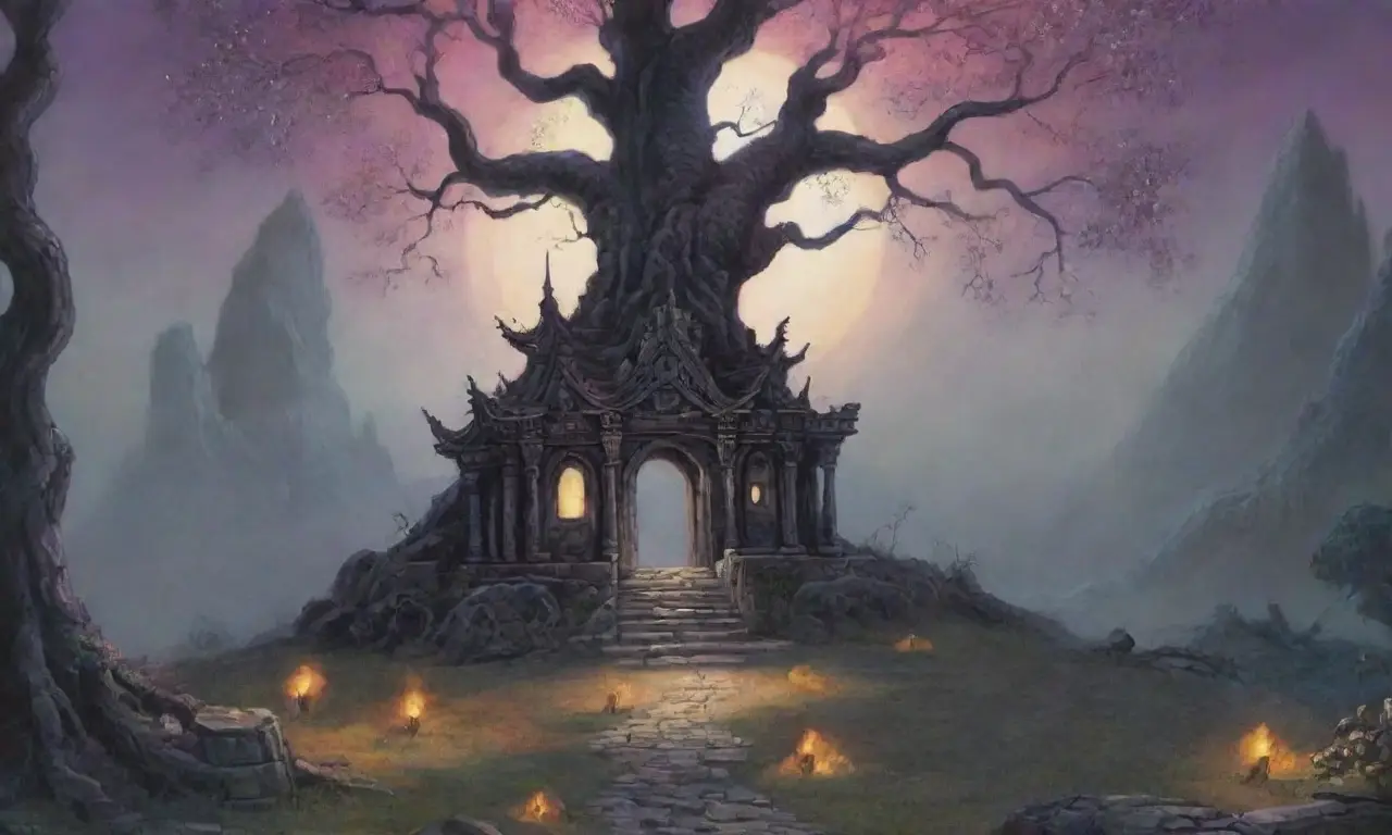 Un paisaje oscuro y etéreo lleno de sombras