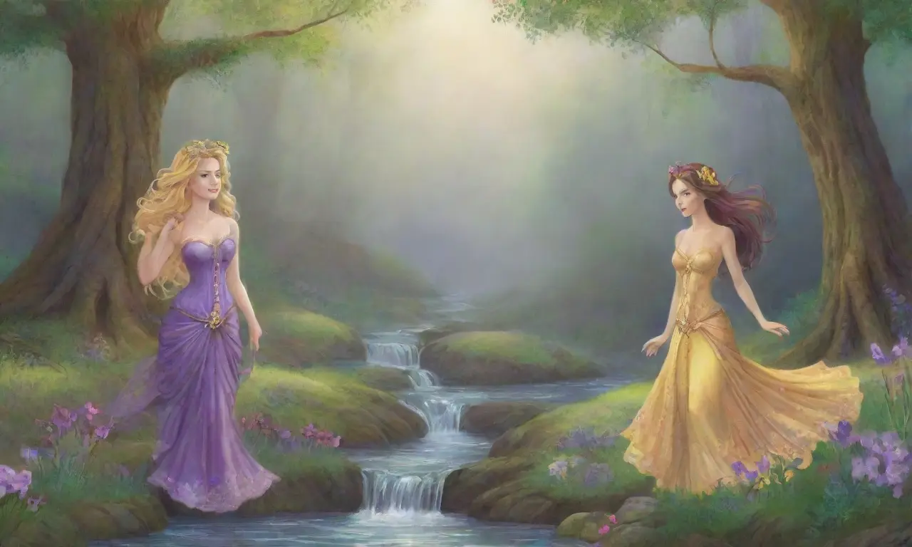 Un bosque encantado con flores vibrantes