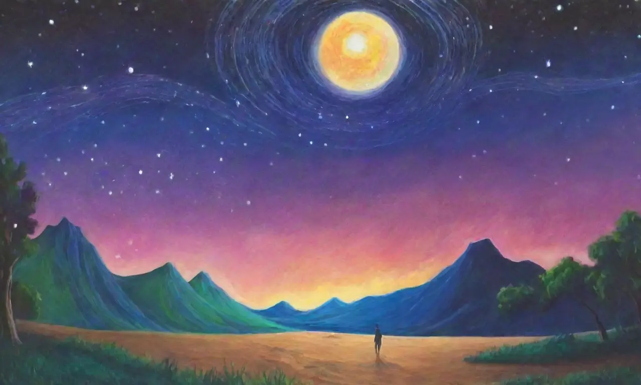 Un vasto cielo estrellado conecta la humanidad con el cosmos en un baile cósmico de maravilla y exploración