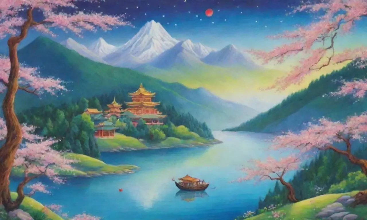 Un paisaje celestial lleno de vida