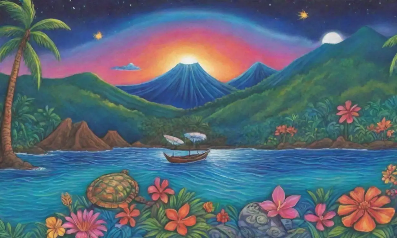 Un paisaje vibrante de naturaleza, mitología y cultura polinesia