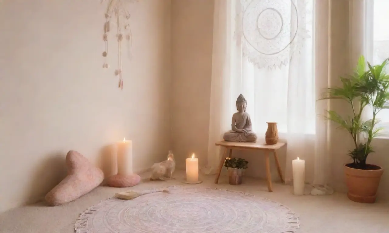 Un espacio sereno y acogedor lleno de luz, aromas y elementos que invitan a la meditación