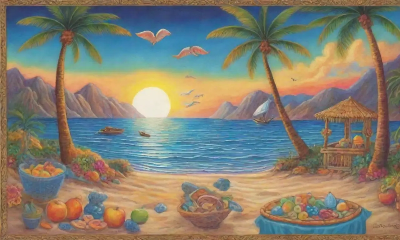 Un vibrante collage de colores tropicales