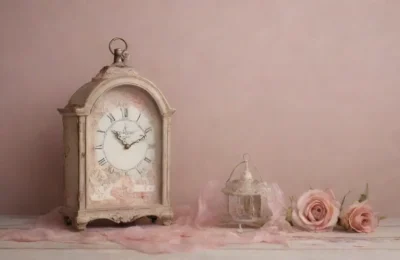Un fondo de pergamino suave con rosas vintage