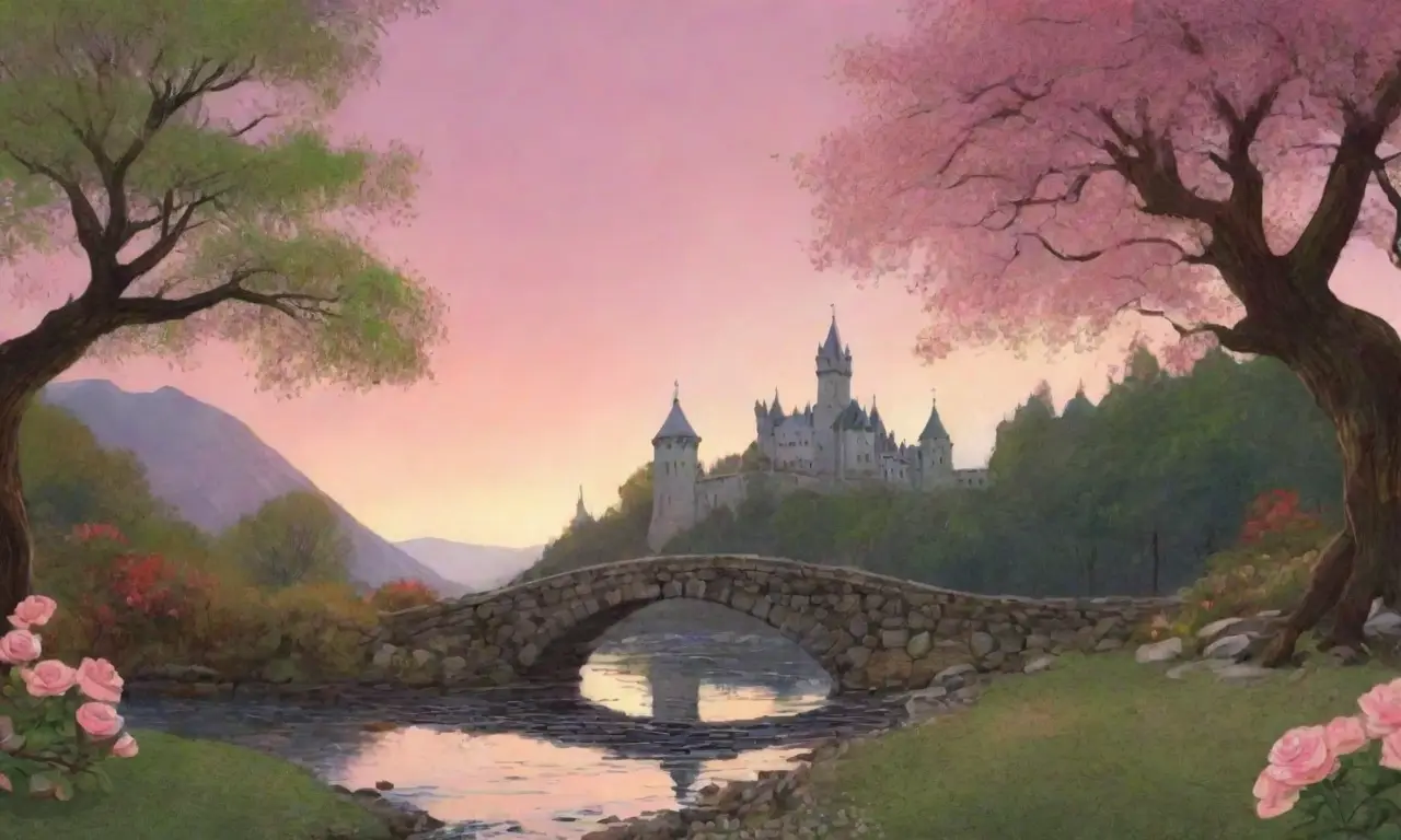 Un atardecer vibrante con amantes