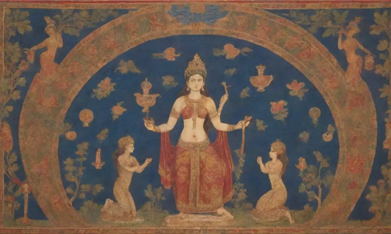 Frescos etruscos vibrantes y simbólicos que evocan lo divino y lo místico