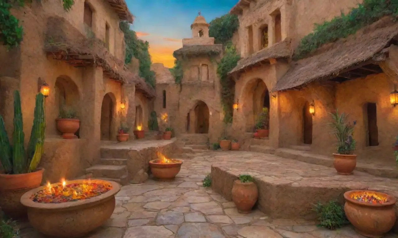 Ruinas antiguas, mosaicos vibrantes y tradiciones atemporales crean un ambiente sagrado y colorido