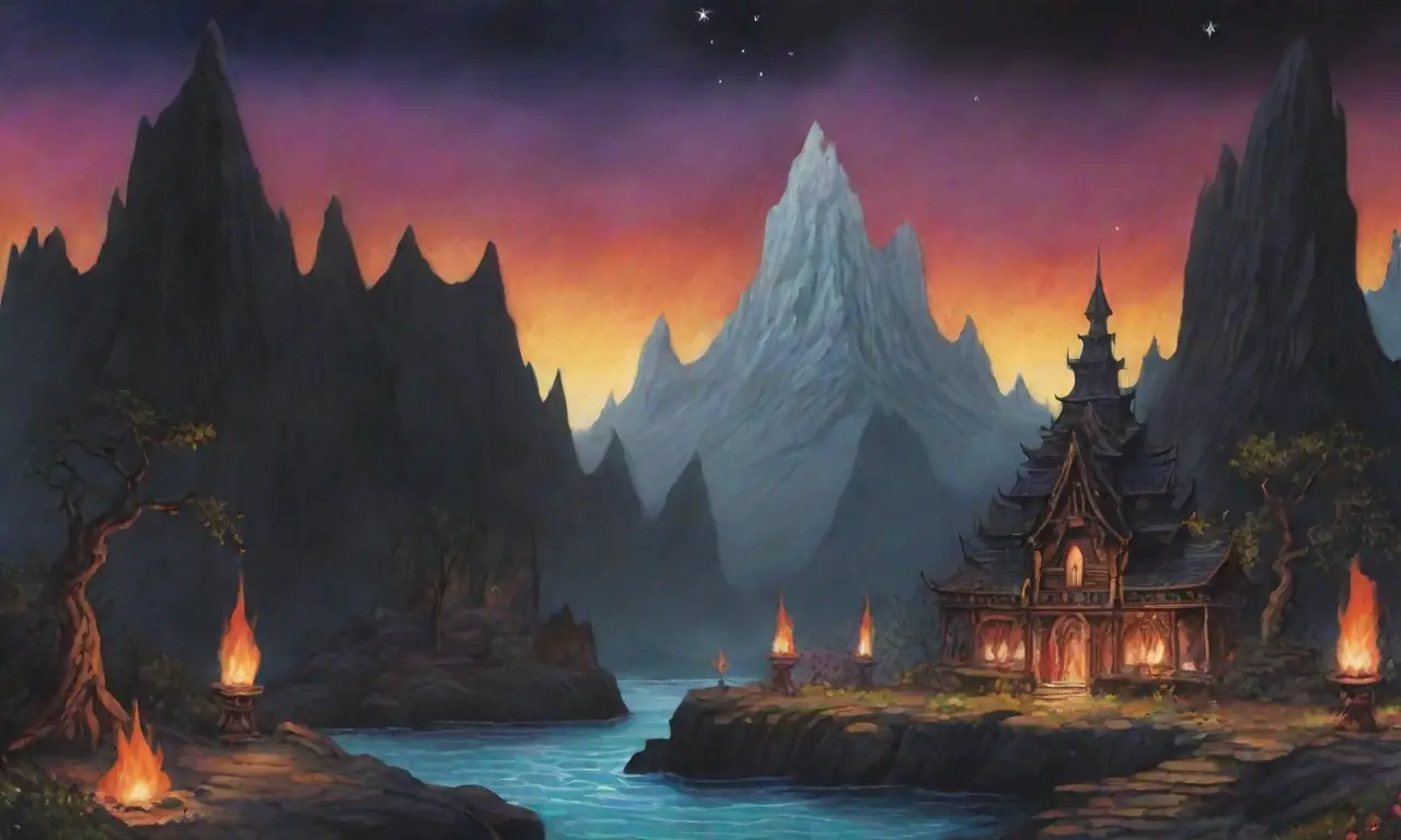 Un paisaje oscuro y misterioso lleno de contrastes y belleza inquietante