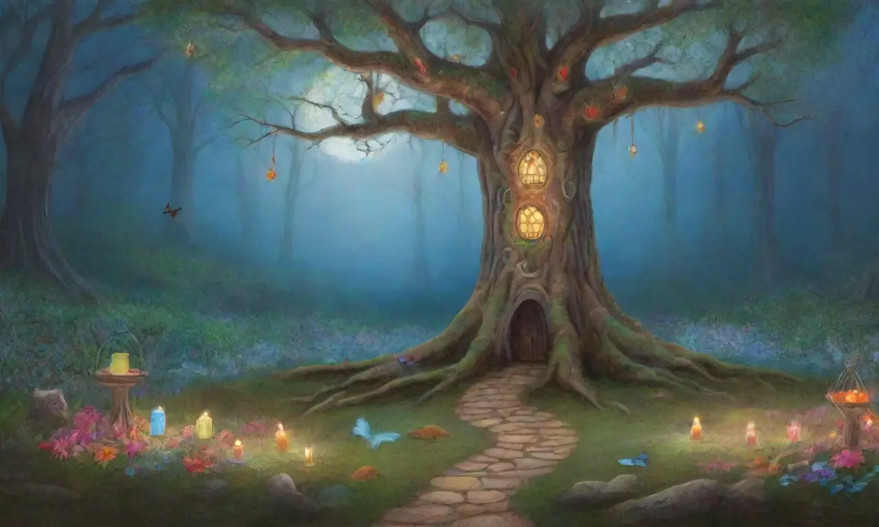 Un bosque místico lleno de magia