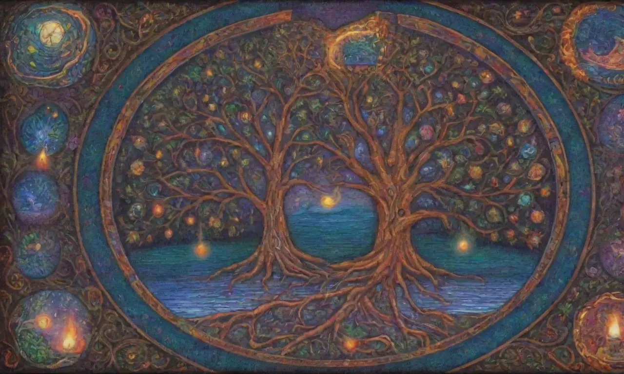 Un universo de conocimiento y creatividad entrelazado con luz y sombras