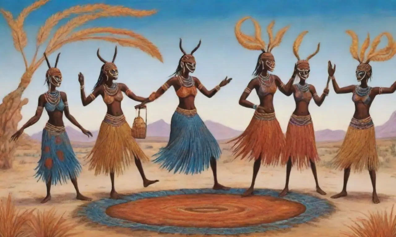 Un vibrante paisaje tribal lleno de vida