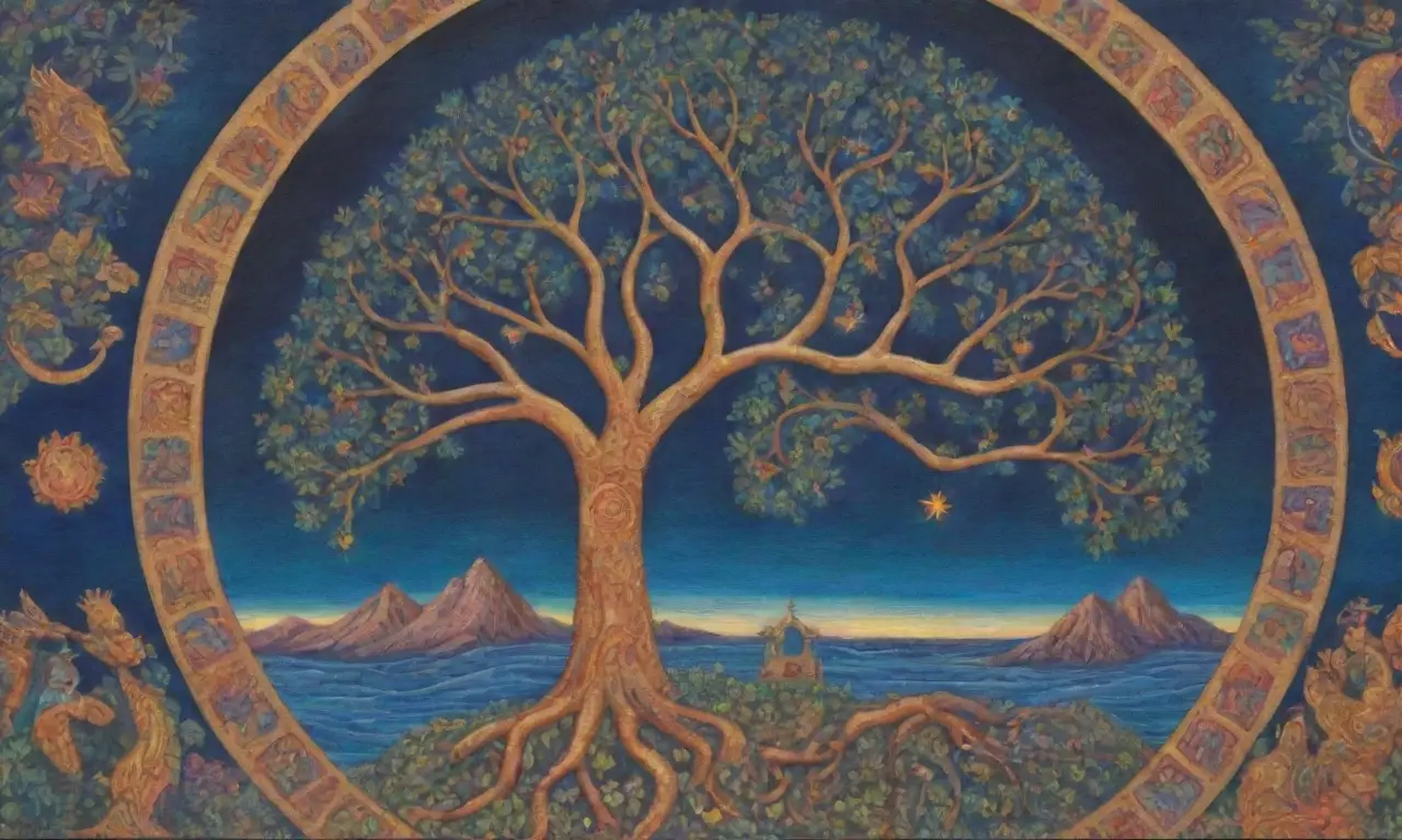 Un vibrante mosaico de vida y espiritualidad entrelazados