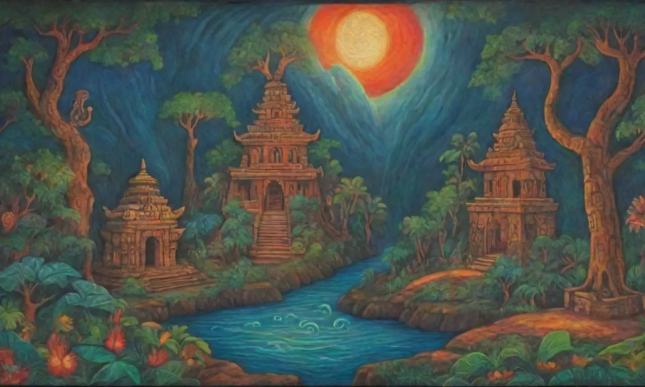Un mundo lleno de naturaleza vibrante, templos antiguos y mitología mística