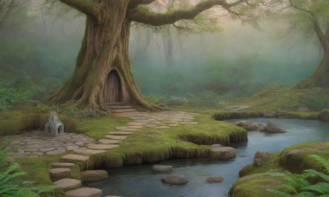 Un bosque denso y mágico lleno de vida