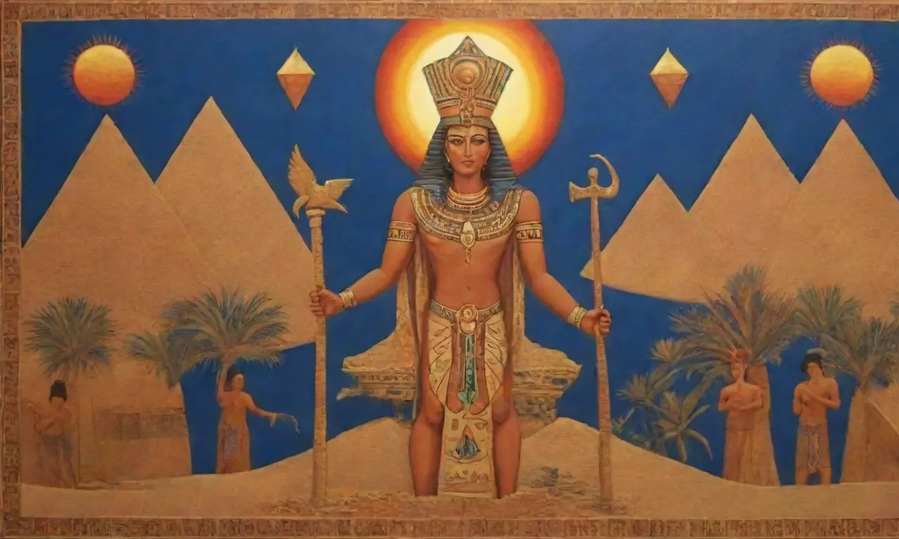 Imágenes vibrantes de la antigua Egipto llenas de símbolos