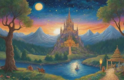 Un paisaje épico de cielos estrellados