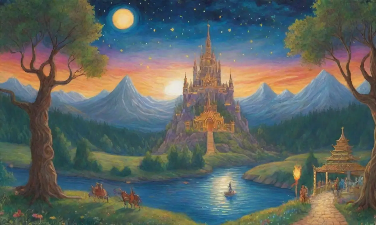 Un paisaje épico de cielos estrellados