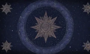 Un fondo índigo profundo con estrellas plateadas