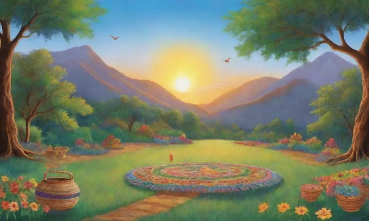 Un paisaje vibrante de naturaleza, cultura y espiritualidad en armonía