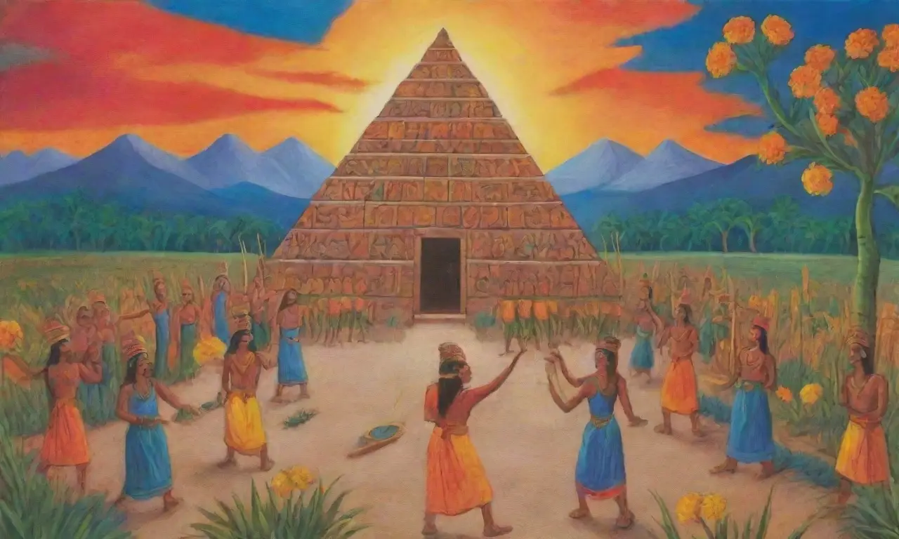 Un vibrante paisaje maya celebra la abundancia con rituales