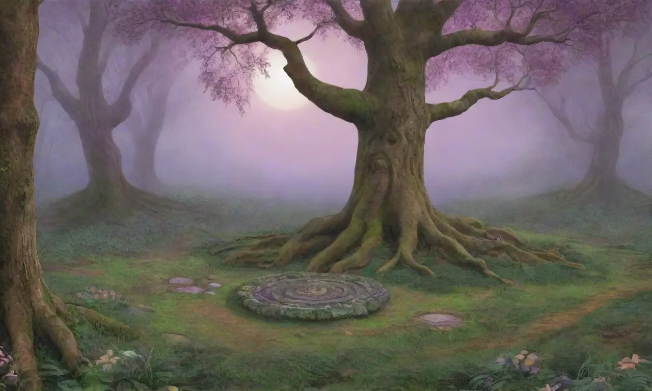 Un bosque verde y místico
