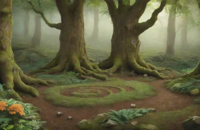 Un bosque verde y sereno