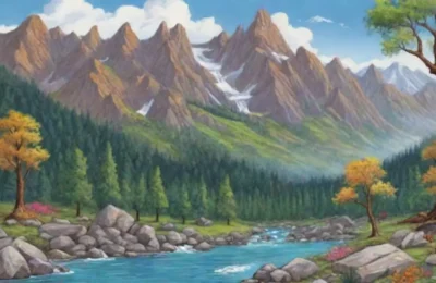 Montañas antiguas y majestuosas con valles profundos