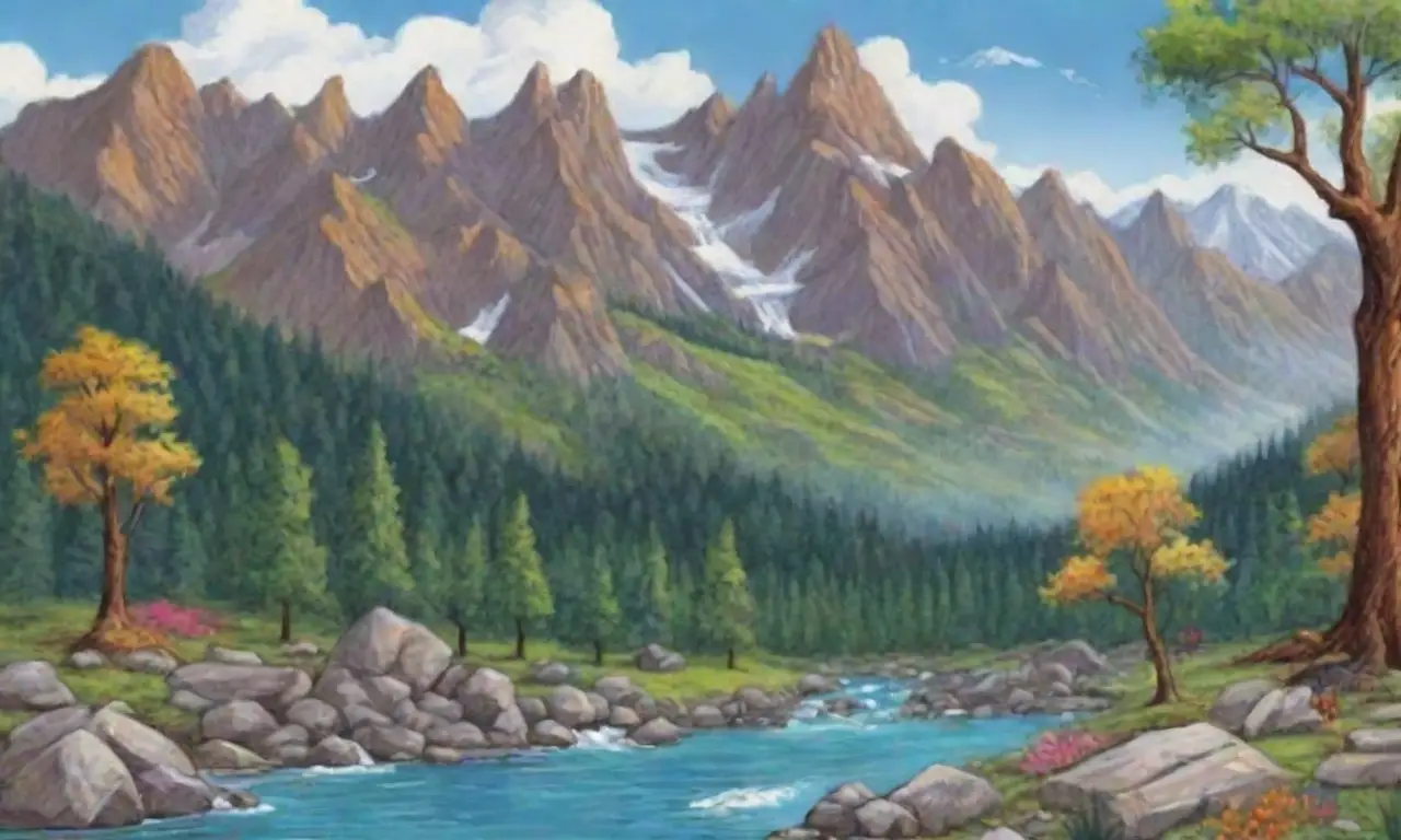 Montañas antiguas y majestuosas con valles profundos