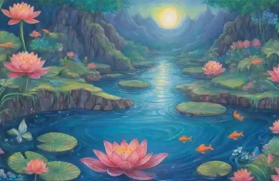 Un paisaje mágico de agua
