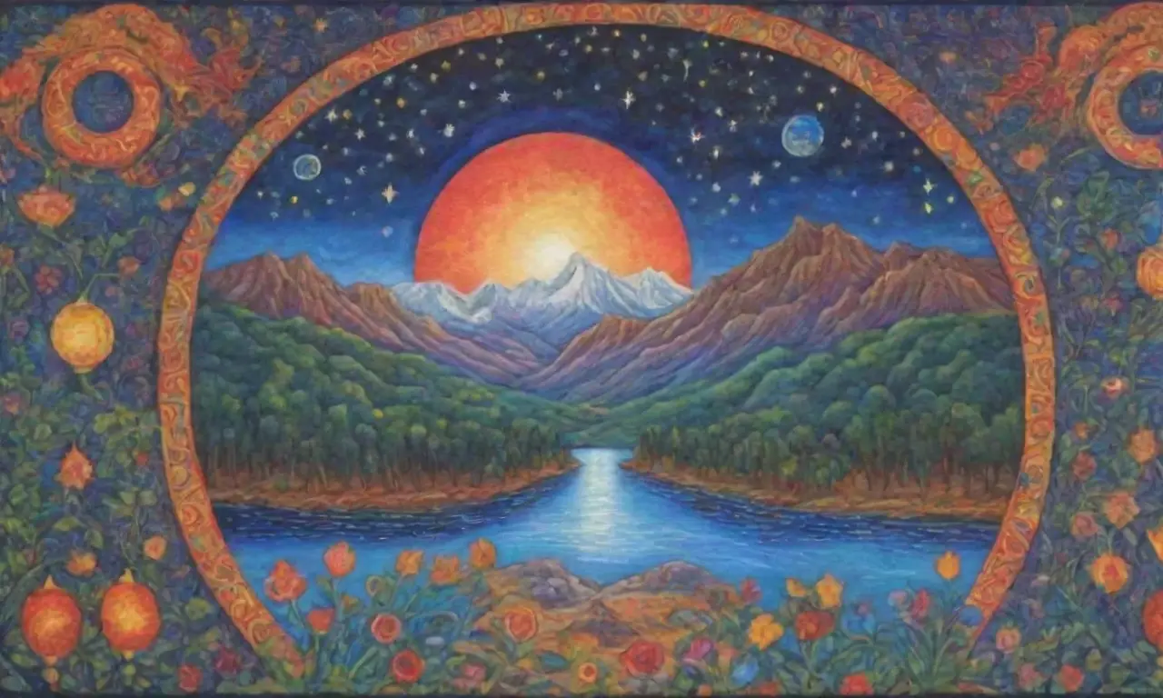 Un tapiz vibrante de colores y símbolos que refleja la esencia cultural y espiritual de la vida