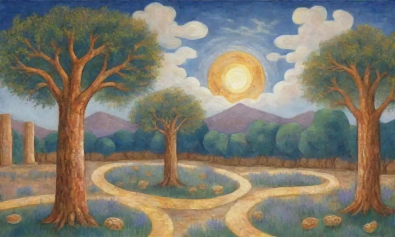 Un paisaje antiguo lleno de arte, mitología y sabiduría