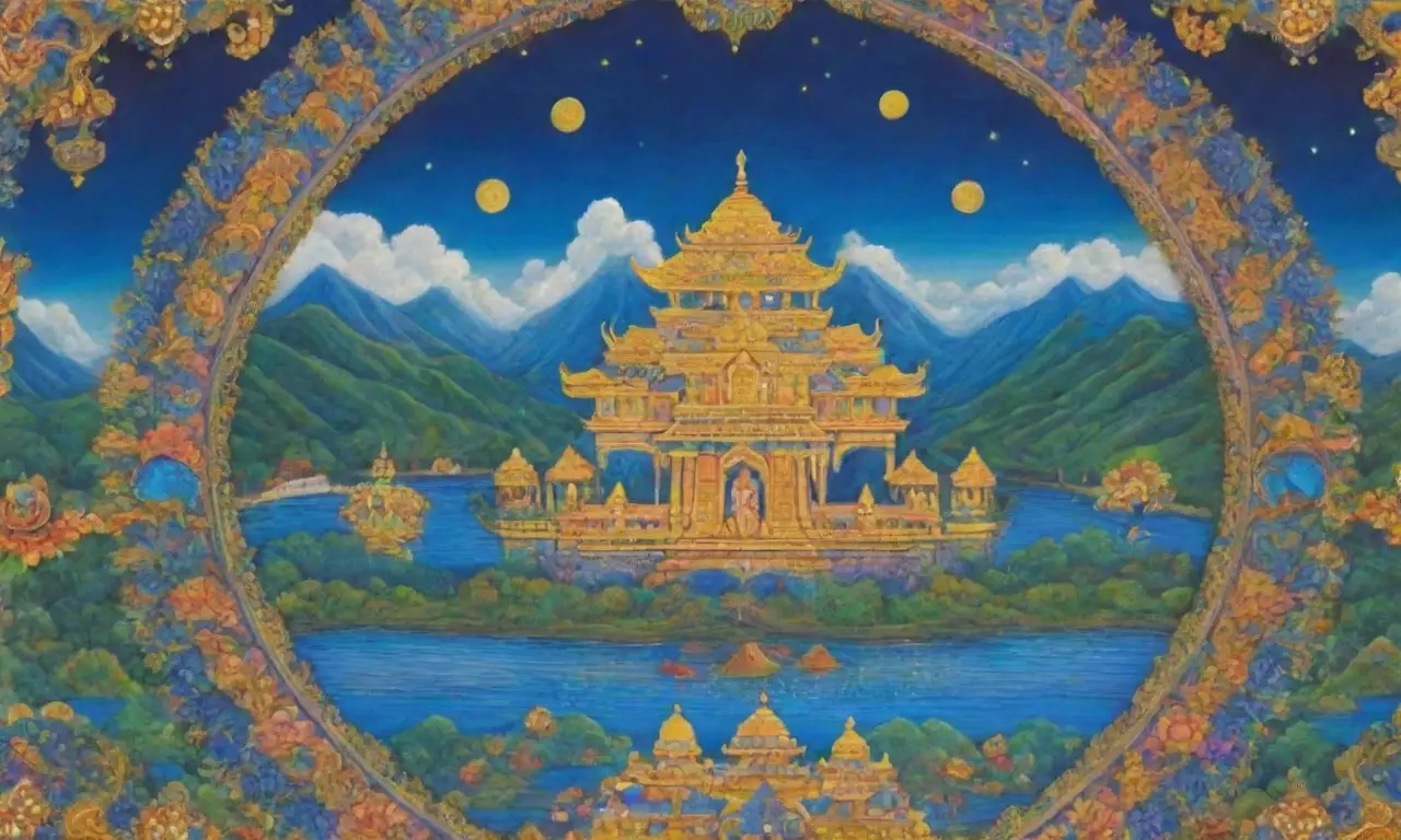 Una explosión de colores y formas que evocan la espiritualidad y la belleza de la naturaleza